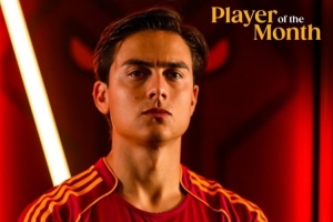 5场2球1助攻，官方：迪巴拉当选罗马10月队内最佳球员