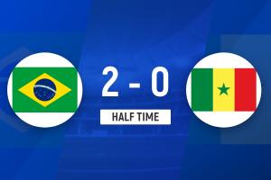半场-巴西2-0塞内加尔 18岁埃斯特旺破门卡塞米罗建功库尼亚2中框
